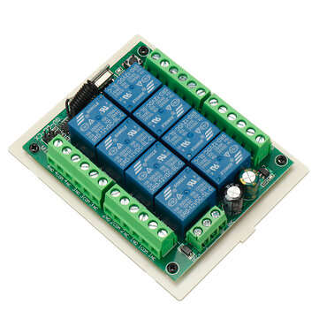 12V 8-channel Wireless Remote Control Switch Lamp Switch Industrial Equipment Motor Control with 8-k