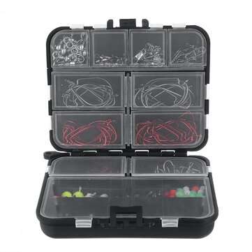 212 Pcs Fishing Lures Set Metal Fishing Hooks Fishing Tackle with Storage Box