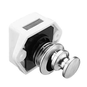 10Pcs Push Button Drawer Cupboard Door Catch Lock Caravan Rv Cabinet Latch Knobs