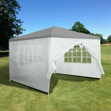 3x3m Oxford Cloth 4 Side Walls Party Tent Walls Side Waterproof Garden Patio Outd... (COLOR.: BEIGE)