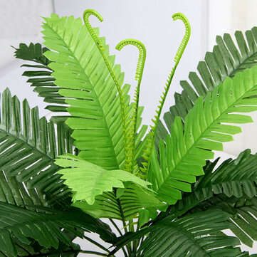 Lifelike Artificial Silk Boston Fern Bush Potted Plant Tree Home Office Decor