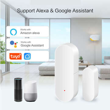 EARYKONG WiFi Door and Window Sensor Wireless Tuya Smart Door Open Closed Detectors Compatible With