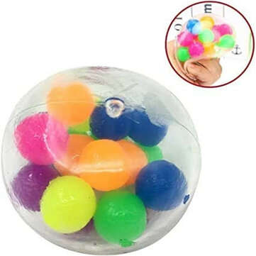 Stress Relief DNA Squeeze Balls Rainbow Stress Ball Clear Silicone Sensory Squeeze Balls for Stress-