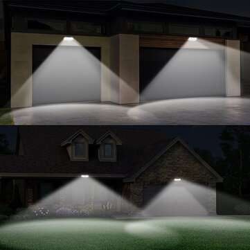 104 LED Wide Angle Solar Light 10M Sensoring Distance 120 Degree Sensoring Angle Outdoor Wall Lamp