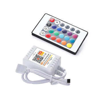 Tuya WiFi Smart APP RGBW LED Strip Controller IR Remote Control Work with Amazon Alexa Google Home D