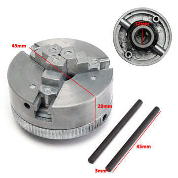 Three Jaw Lathe Chuck M12*1 45mm Chuck for Mini 6 in 1 Lathe