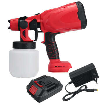 88VF 800ML Electric Spray Guns Household Convenience Spray Paint W/ Li-ion ... (BATTERY: ONEBATTERY)