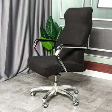 Computer Chair Office Elastic Cover Anti-dirty Removable Chair Covers Me... (SIZE: L | COLOR: BLACK)
