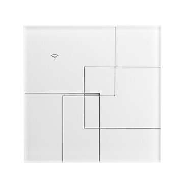 1/2/3 Way AC100-240V Smart Wifi Light Switch Wall Touch Switch Panel Work with Alexa ... (STYLE: #1)