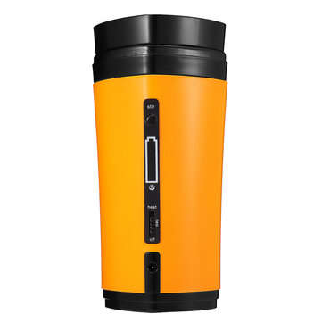 USB Coffee Cup Rechargeable Heating Self Stirring Mixing Mug Warmer Coffee Capsu... (COLOR.: YELLOW)