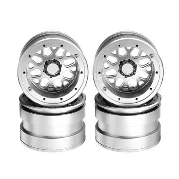 4PCS Per Set 1/10 1/8 2.2 Inch D1RC Rock Crawler Alloy Metal RC Car Wheel Hub Fo... (COLOR.: SILVER)