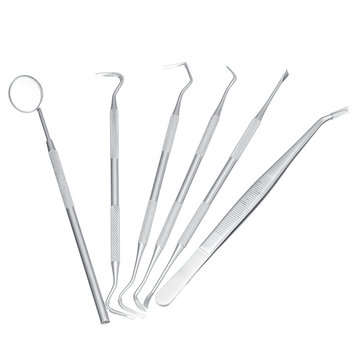 6pcs Stainless Steel Professional Dental Oral Hygiene Tool Deep Cleaning Scaler Teeth Dental Tools
