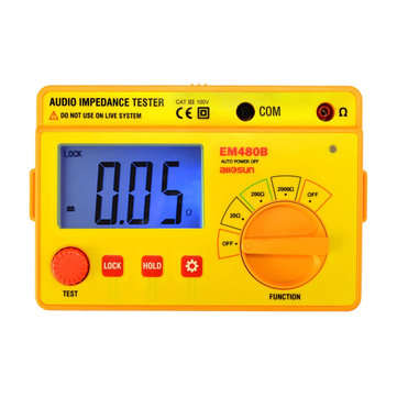 ALL SUN EM480B Audio Impedance Tester Portable Insulation CATIII Test Ranges 20/200/2000 Resistance