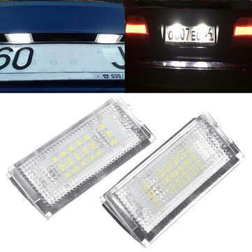2PCS LED License Plate Light For BMW 3 Series 325i 328i 318 320 E46 2D M3 Facelift