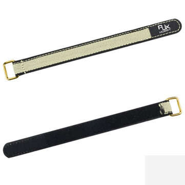 2Pcs RJXHOBBY 100-400mm High Strength Metal Buckle Non-Slip Battery Strap for ... (LENGTH: 16X250MM)