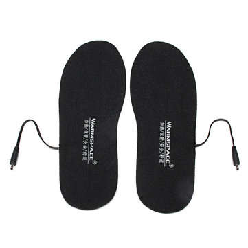 WARMSPACE Electric Heated Shoe Insole Foot Warmer Heater Feet Warm Socks Boot + 2 Battery