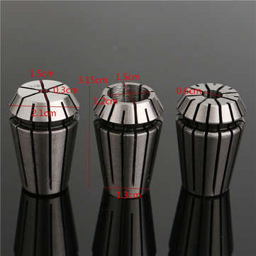 3pcs ER20 3-12mm Spring Collet Set 1/8-1/2 Inch Chuck Collet for CNC Milling Lathe Tool