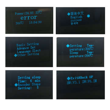 QUICKO STM32-OLED 1.3 Size T12 DIY Soldering Station T12-K Solder Iron Tips with Russian Korean Engl