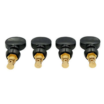 Naomi 4 pcs Ukulele Tuning Pegs Pin Machines Tuners Ukulele Parts Black And Gold Color Set