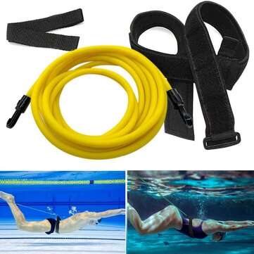 Swimming Resistance Belt Swim Water Training Harness Swimming Belt Swim Tether Kit (SIZE: L)