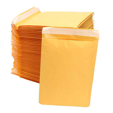 50Pcs Kraft Paper Bubble Mailers Padded Envelopes Self Seal Shipping Bags Lot Yellow (SIZE: #1)