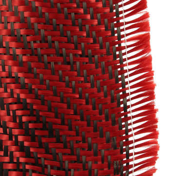 Carbon Fiber Cloth Black Red Fabric Twill Weave Panel Sheet 200gsm