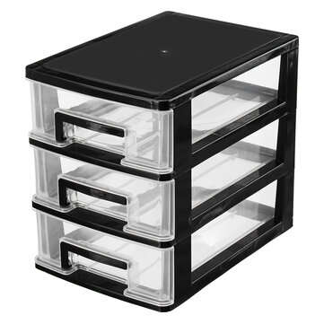 2/3 Layer Drawer Transparent Desktop Plastic Mini Cosmetics Parts Storage Box (COLOR.: #05)