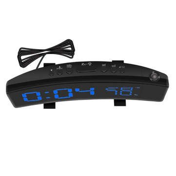 Projection Clock Three-Color FM Radio Alarm Clock LED Temperature Humidity Desk Table Clocks Home De