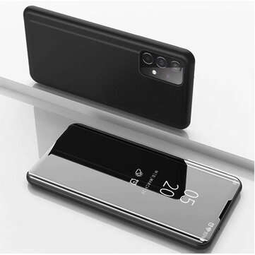 Bakeey for Samsung Galaxy A52 5G Case Foldable Flip Plating Mirror Window View Sho... (COLOR: BLACK)