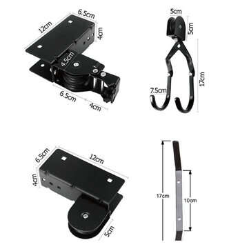 Bicycle Storage Rack Wall Mounted Bike Lift Pulley System Bike Hanger Hook Heavy Duty Solid Steel Ce