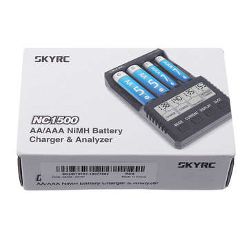 SKYRC NC1500 5V 2.1A 4 Slots LCD AA/AAA NiMH Battery Charger Discharger & Analyzer