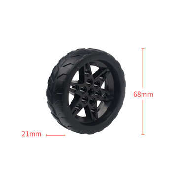 1 Pair Lobot 68mm Silicone Robot Car Wheels Compabible With TT Moter For DIY RC Robot Car