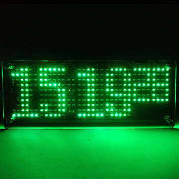 SMD LED Dot Matrix Digital Clock Production Kit Electronic DIY Clock Kit Electron... (COLOR.: GREEN)