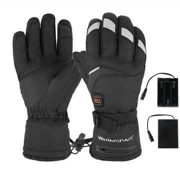 Electric Heating Gloves Battery Ski Motorcycle Heated Gloves Winter Hand Warmer (SIZE: XL)