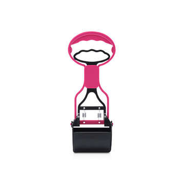 Large Dog Pooper Scooper Waste Scoop Clean Poop Long Jumbo Handle Pick Up Clamp (COLOR.: PINK)