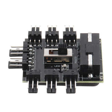 1 to 8 3Pin Fan Hub PWM Molex Splitter PC Mining Cable 12V 4P Power Supply Cooler Cooling Speed Cont