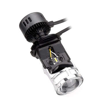 H4 LED Headlights with Mini Projector Lens Hi/Lo Beam Bulb 60W 9600LM 6500K White for Car Motorcycle