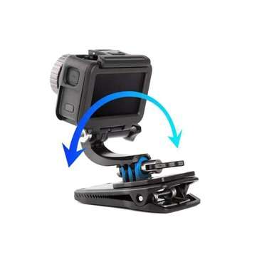 Action Camera Backpack Clip Mount 360 Degree Rotation For GoPro Hero 8/7/6/5 DJI OSMO Action FPV Cam