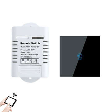 KTNNKG AC85-260V 30A 3000W High Power WIFI Relay Switch 433MHz Receiver Smart Home Gadgets Wireless