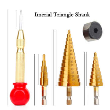 Drillpro 25pcs Woodworking Chamfer Countersink Drill Bit Set Step Drill Bits 5 Flute 90 Degree Count