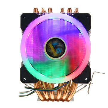 CPU Cooler 6 Heatpipe 4 Pin RGB Cooling Fan For Intel 775/1150/1151/1155/1156/1366 AMD