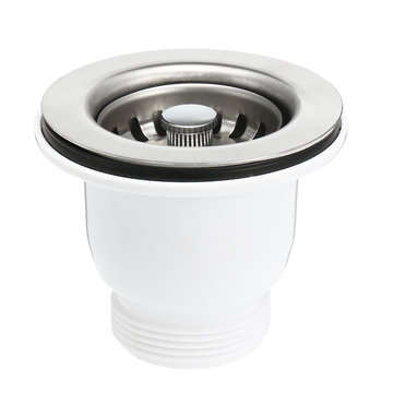 65mm Kitchen Stainless Steel Sink Strainer Drain Stopper Filter Basket Waste Kit