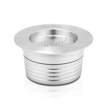 Stainless Steel Refillable Coffee Capsule Cup Reusable Coffee Pods w/ Pods Holder Spoon Brush for La
