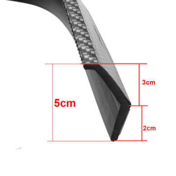 2.5M Car Front Bumper Lip Protector Carbon Fiber Spoiler Decorative Strip