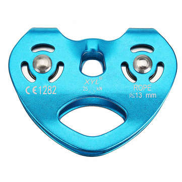 Pro 25kN Double Sheave Rope Climbing Pulley for Mountain Rock Tree Climbing