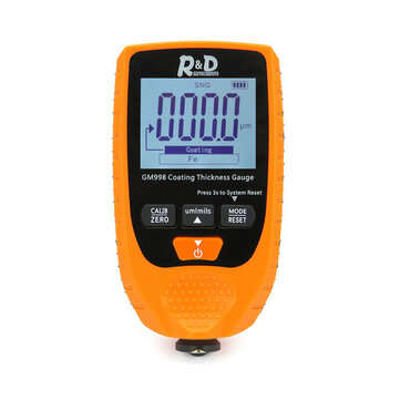 R&D GM998 Car Paint Coating Thickness Gauge Car Paint Electroplate Metal Coating... (COLOR1: ORANGE)