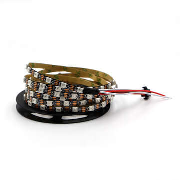 DC5V 2M Narrow 5MM Width WS2812B 5050 60LED/M IP20 Individual Addressable RGB Dr... (COLOR.: BLACK)