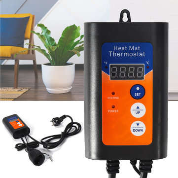 Digital Heat Mat Thermostat Controller for Seed Germination Reptiles Brewing Breeding Incubation Gre