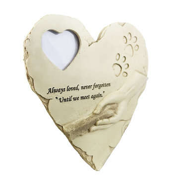 Pet Dog Tombstone Memorial Stone Personalized With Waterproof Photo Frame Paw Print Pet Passing Gift
