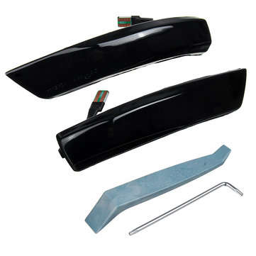 LED Dynamic Flowing Turn Signal Lights Side Wing Mirror Indicator Sequential Blinker Lamp For Ford F